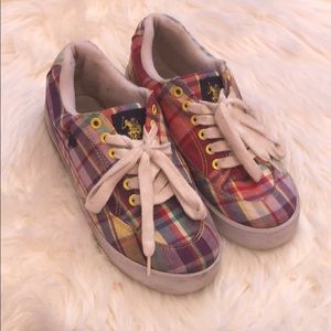 US POLO Assn. Brand Sneakers. Fun Summer Checkered